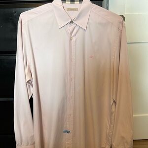 Burberry Pink Dress Shirt Classic Fit
